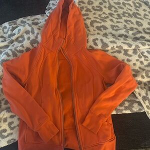 Lululemon like new orange scuba zip up